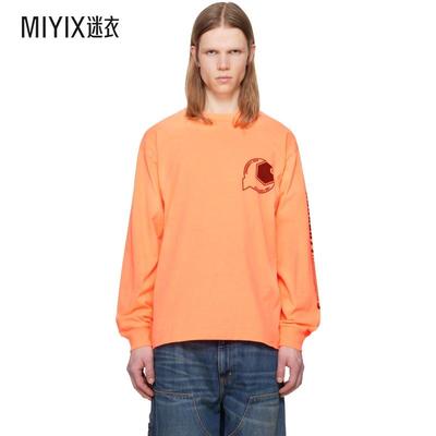 Carhartt 男士橙色 L/S Industry T 恤 迷衣时尚