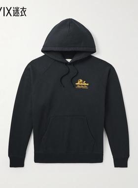 【秋冬新品】Aimé Leon Dore 男款Unisphere 徽标印花棉针织连帽