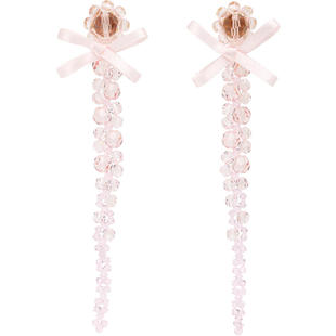 Simone Rocha 女士 耳环 Petite Bow Drip Crystal 耳坠