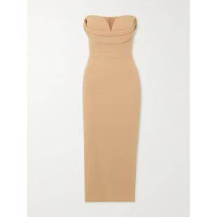 Darcy Alex 中长连衣裙 女士 抹胸垂褶弹力绉中长连衣裙 Perry