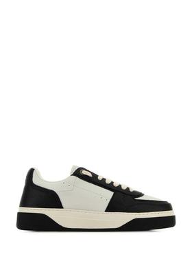 Represent 男士 SS25 运动鞋 Two-tone Initial 皮质绒面革运动鞋