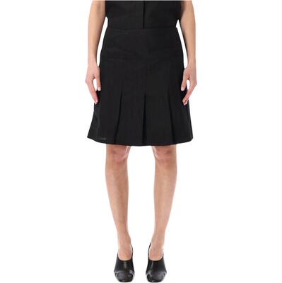 Our Legacy 女士 SS26 半身裙 soot Girdle 黑色亚麻混纺