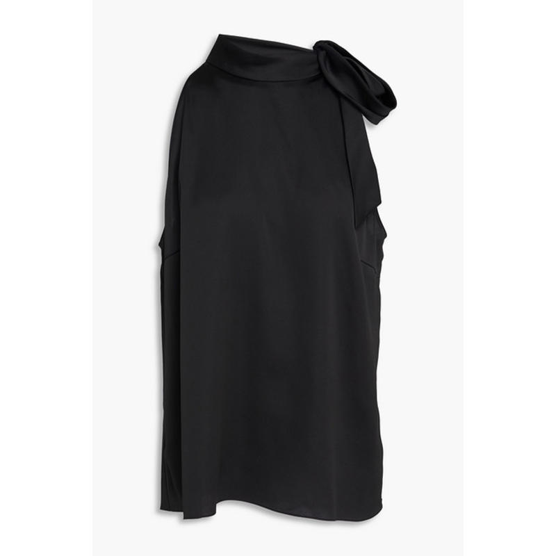 Theory 女士 背心 蝴蝶结缎面绉纱上衣