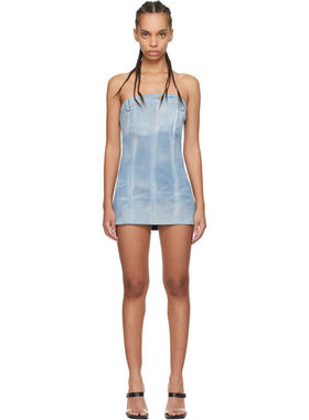 Mowalola 女士 短款连衣裙 蓝色 MISS SIXTY 联名牛仔连衣裙