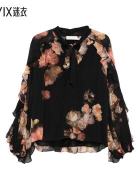 【秋季新品】Zimmermann 女款BLUSA CON VOLANT HYPNOTIC 衬衫 迷