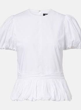 ROTATE 女士 上衣 Alix 收腰棉府绸上衣