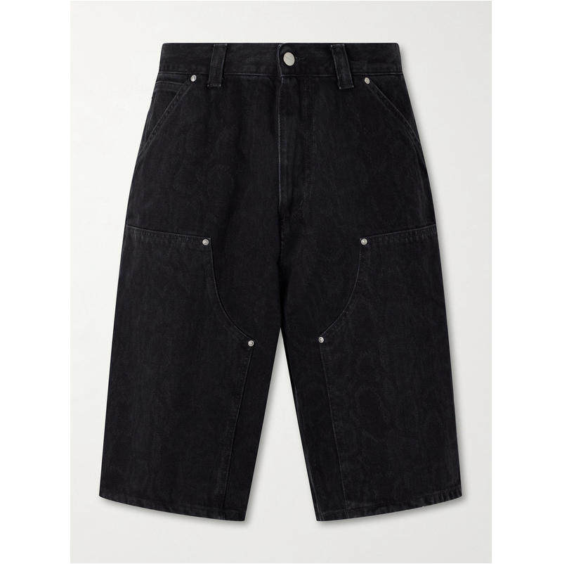 Carhartt WIP 卡哈特 男士 SS26 短裤 Double-Knee 直筒印花棉质