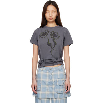 Collina Strada 女士 T恤 灰色 Charcoal Daisies Hazel