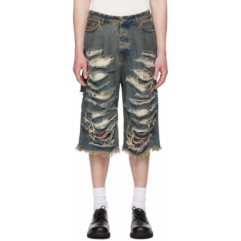 424 男士 牛仔短裤 蓝色 Big Daddy 牛仔短裤