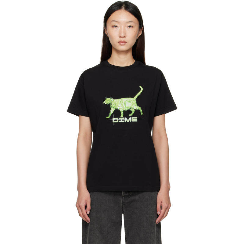 Dime MTL 女士 T恤 黑色 Splinter T 恤