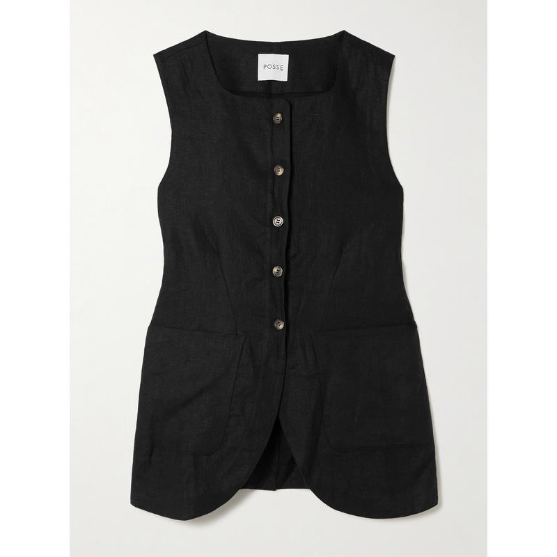 Posse 女士 马甲 Emma 亚麻背心