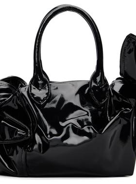 Comme des Garçons川久保玲 女士 单肩包 黑色结饰手提包