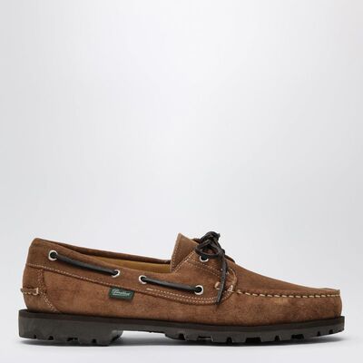 Paraboot 柏哈步 男士 SS26 休闲皮鞋 MALO 绒面革白兰地色彩色鞋