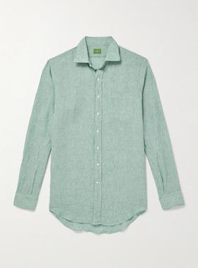 SID MASHBURN 男士 FW25 衬衫 加宽领亚麻衬衫