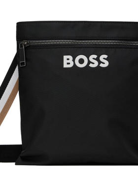 Boss 男士 手拿包 黑色 Contrast Logo Signature 斜挎包