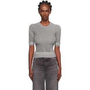 Our Legacy 女士 T恤 灰色 Dual Short Sleeve 毛衣