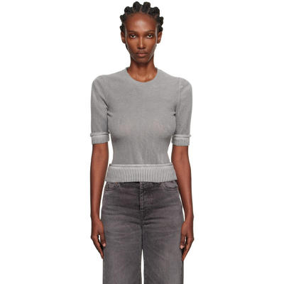 Our Legacy 女士 T恤 灰色 Dual Short Sleeve 毛衣