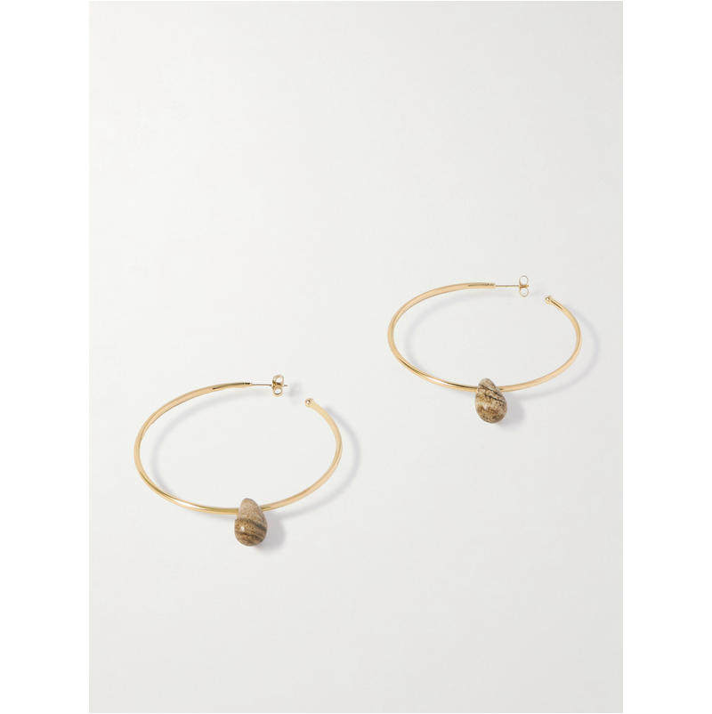 isabel marant 伊莎贝尔&middot;玛兰 女士 耳环 大号镀金玛瑙石