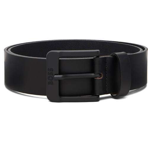 Boss 博斯 男士 腰带 黑色 Logo Buckle Leather
