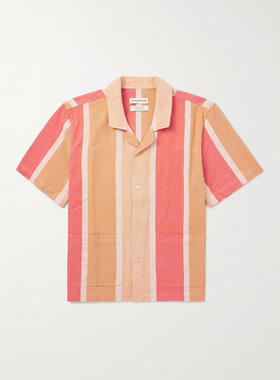 A Kind Of Guise 男士 衬衫 Salvi Camp-Collar 条纹棉质衬衫