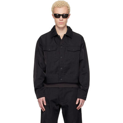 Essentials 男士 夹克 黑色 Textured Nylon 卡车司机