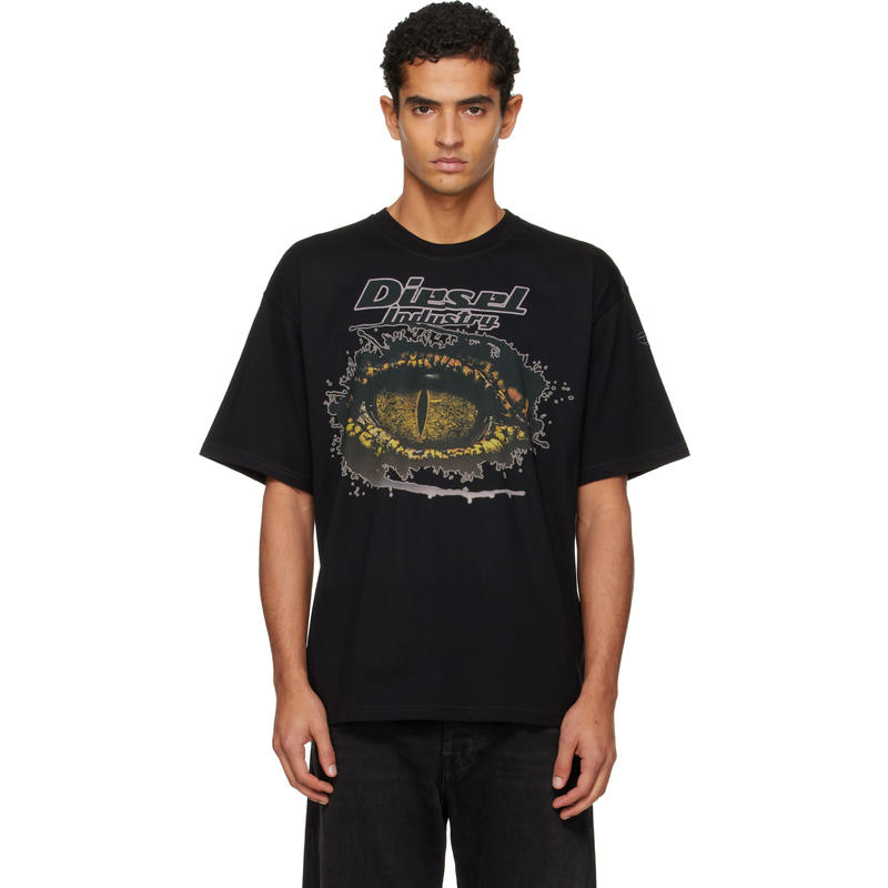 Diesel 男士 T恤 黑色 T-Boxt-R15 T 恤