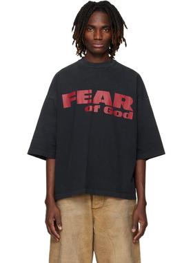 Fear Of God 男士 T恤 黑色 Relaxed Fear is Gone T 恤