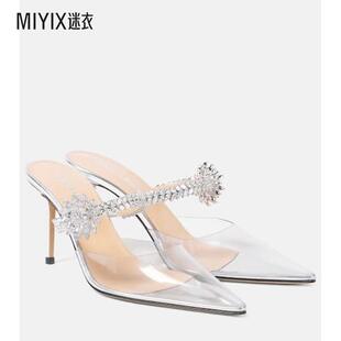 迷衣时尚 女款 水晶花朵精饰浅口鞋 PVC Mach