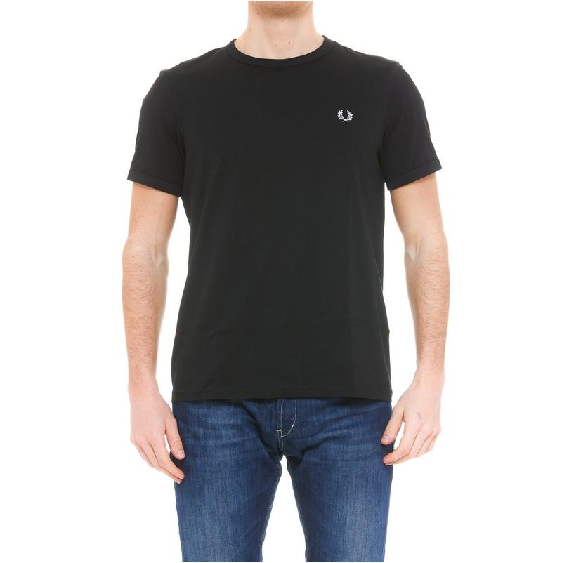Fred Perry 弗莱德.派瑞 男士 FW26 T恤 黑色 Ringer T 恤图片