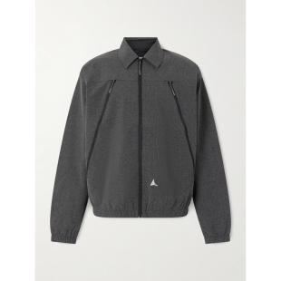 Lamon Roa 运动外套 SS26 Logo刺绣超细格纹紧身夹克 男士