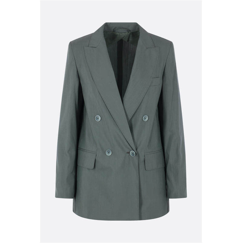 Max Mara 麦斯玛拉 女士 西装外套 Albata 双排扣羊毛真丝夹克