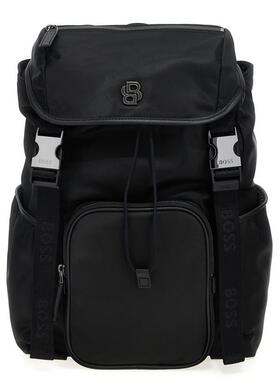 Boss 博斯 男士 SS26 双肩包 黑色 Double B Monogram