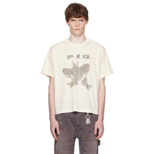 ROCKSTEADY 男士 T恤 灰白色 Pig T 恤