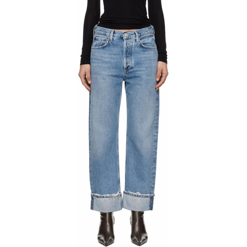 AGOLDE 女士 牛仔长裤 蓝色 Fran Low Slung Straight 牛仔裤
