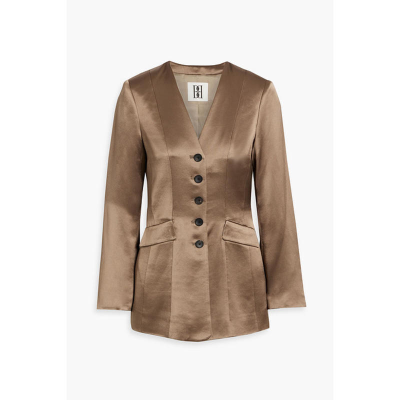 By Malene Birger 女士 FW24 夹克 Rinnah 缎面绉纱西装外套