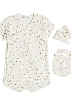 Bonpoint 婴儿 婴儿装 Cado set of playsuit 棉质围涎童装