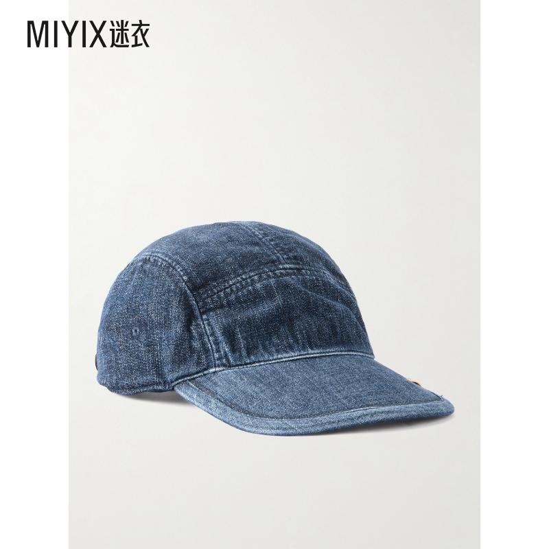 Visvim 男款Logo-Appliquéd Camp 皮革饰边牛仔帽子 迷衣时尚