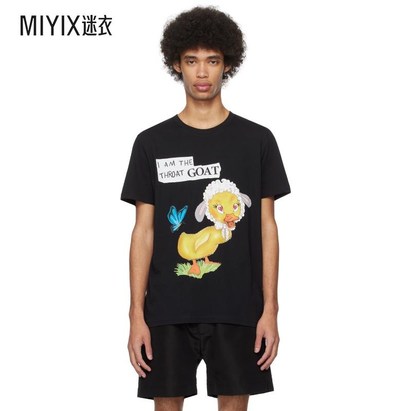 EGONLAB  男 黑色 Goat T 恤 迷衣时尚