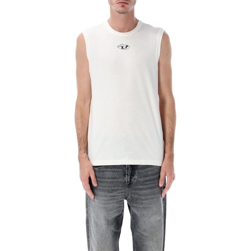 Diesel 男士 SS26 背心 T-Bisco-Iod 金屬橢圓形 D 背心