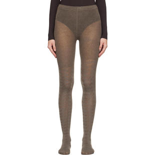 OPEN YY 女士 袜子 灰色 Hound's Tooth Star 连裤袜