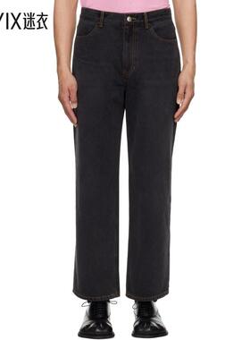 Ader Error 男款黑色 Sig; TRS Tag 01 牛仔裤 迷衣时尚