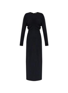 Totême 女士 SS26 中长连衣裙 圆领长袖连衣裙