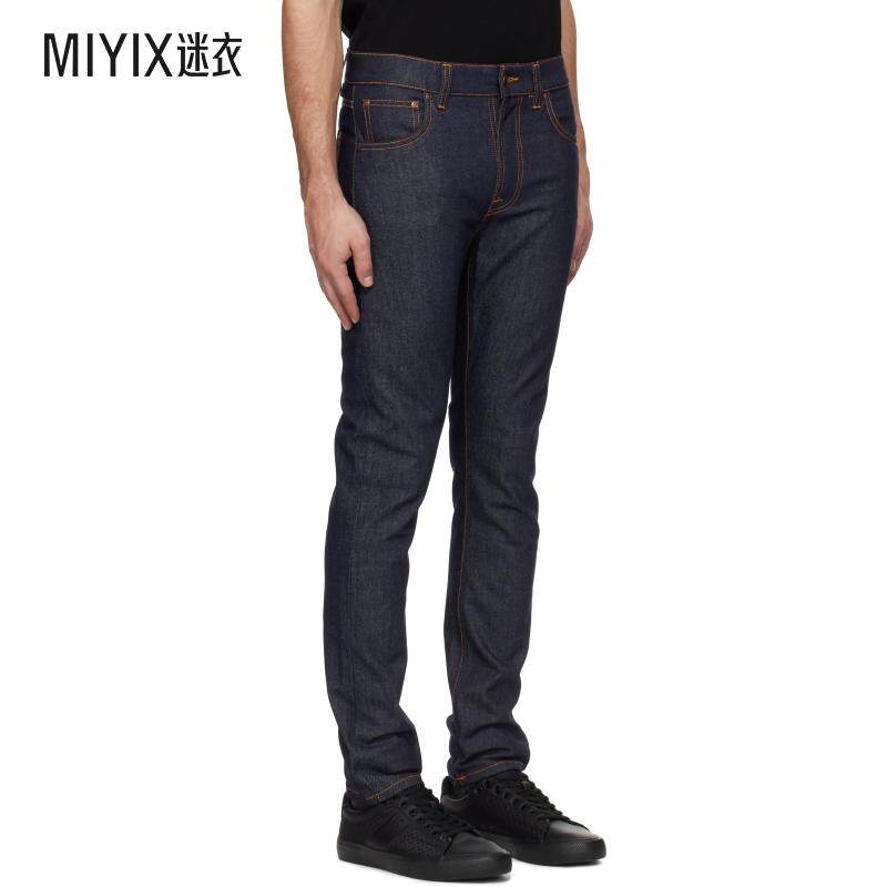 Nudie Jeans 男士海军蓝 Lean Dean 牛仔裤 迷衣时尚