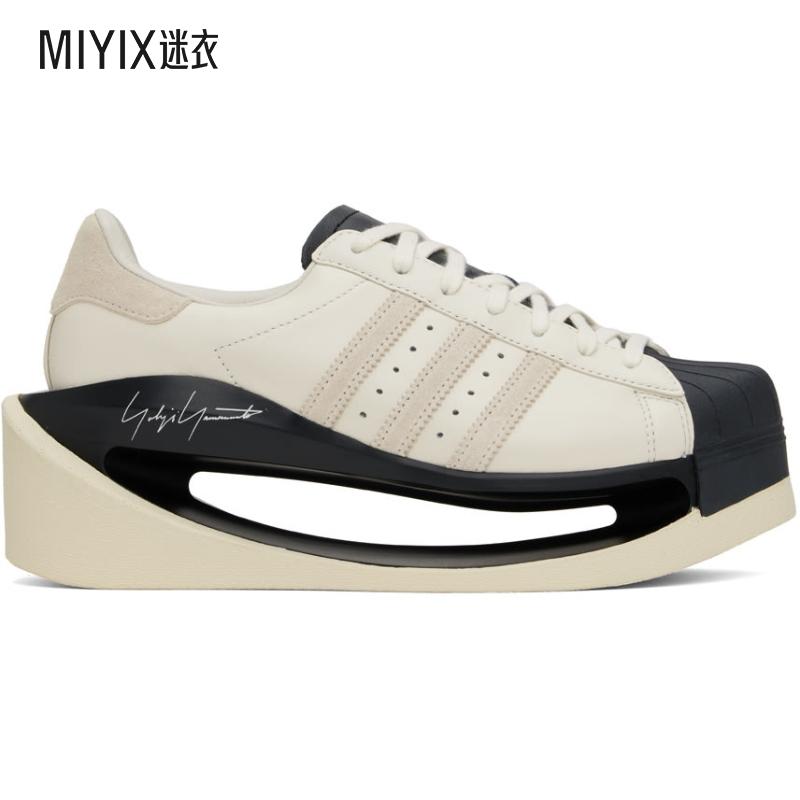 Y-3山本耀司 女士灰白色 Gendo Superstar 运动鞋 迷衣时尚