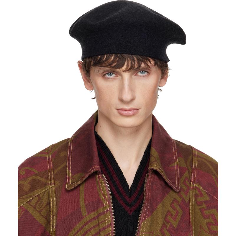 Vivienne Westwood西太后 男士 渔夫帽 黑色徽标刺绣贝雷帽