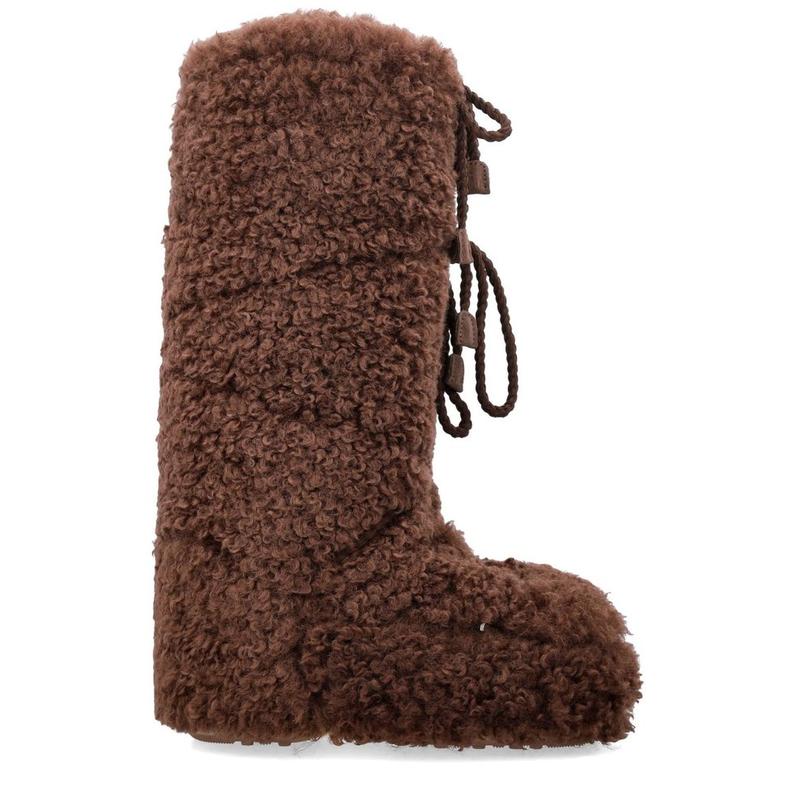 Moon Boot 女士 FW25 靴子 月亮靴圖示捲髮額外靴子