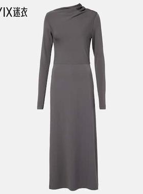 Totême 女款垂褶针织中长连衣裙 迷衣时尚