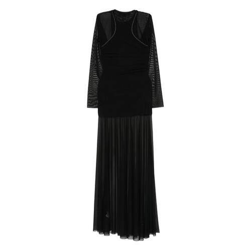 Federico Cina 女士 FW25 中长连衣裙 透视层叠感连衣裙