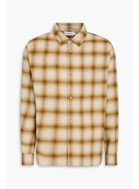 FRAME 男士 衬衫 anhd 格纹棉质羊毛混纺法兰绒衬衫