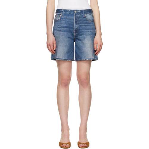 Rag  Bone 瑞格布恩 女士 短裤 蓝色 Miramar Terry Kaia
